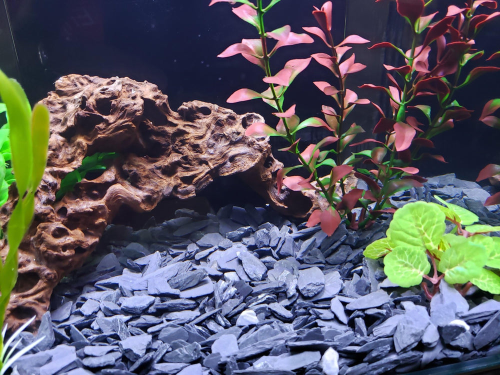 Small World Slate & Stone grava natural para acuario, mezcla de colores para aspecto natural.