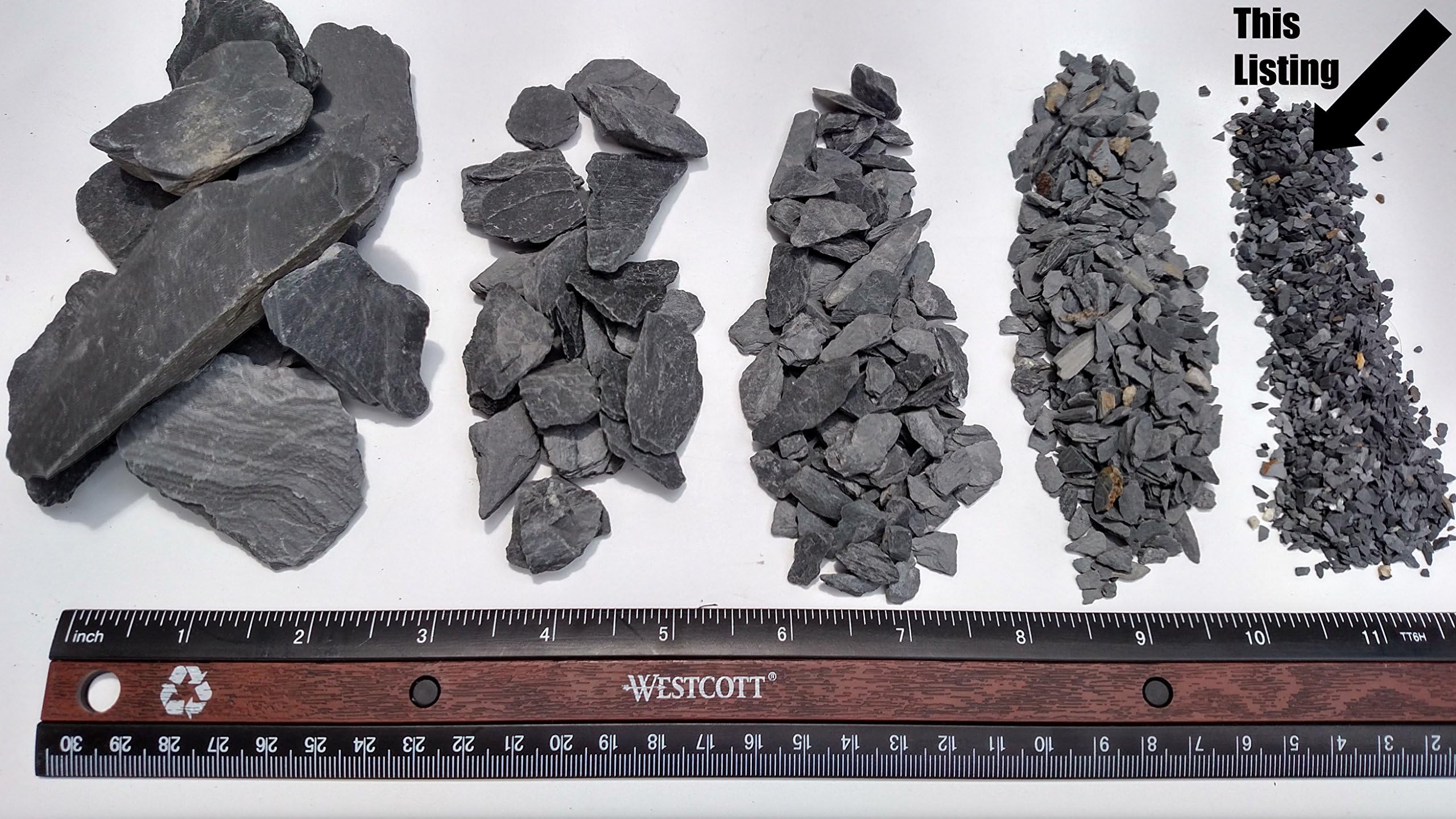 Small World Slate & Stone – textura gris profundo para jardines en miniatura