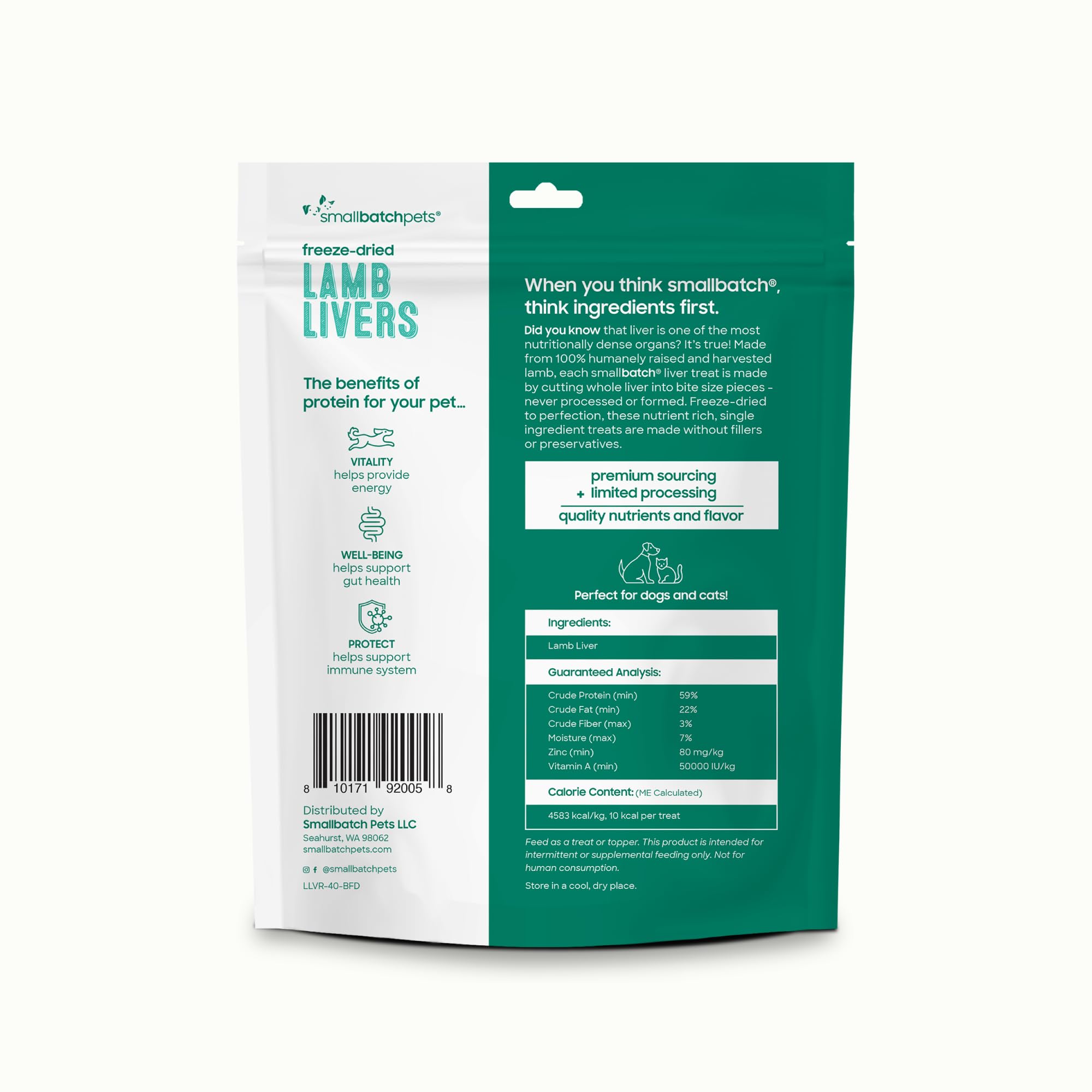 smallbatch higado de cordero deshidratado trozos: fuente de proteína para entrenamiento