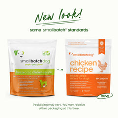 Smallbatch Pets ingredientes orgánicos y verduras para nutrición equilibrada