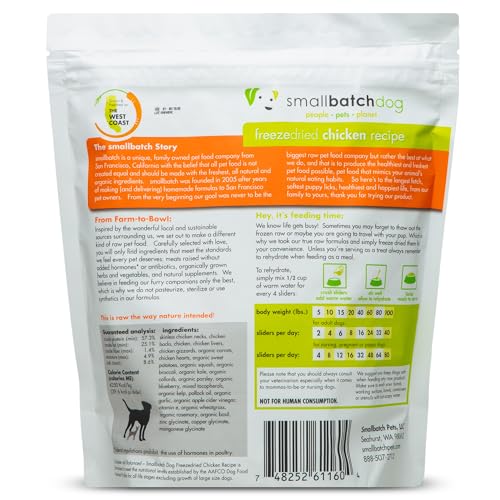 Smallbatch Pets trozos de pollo, proteína única para perros exigentes