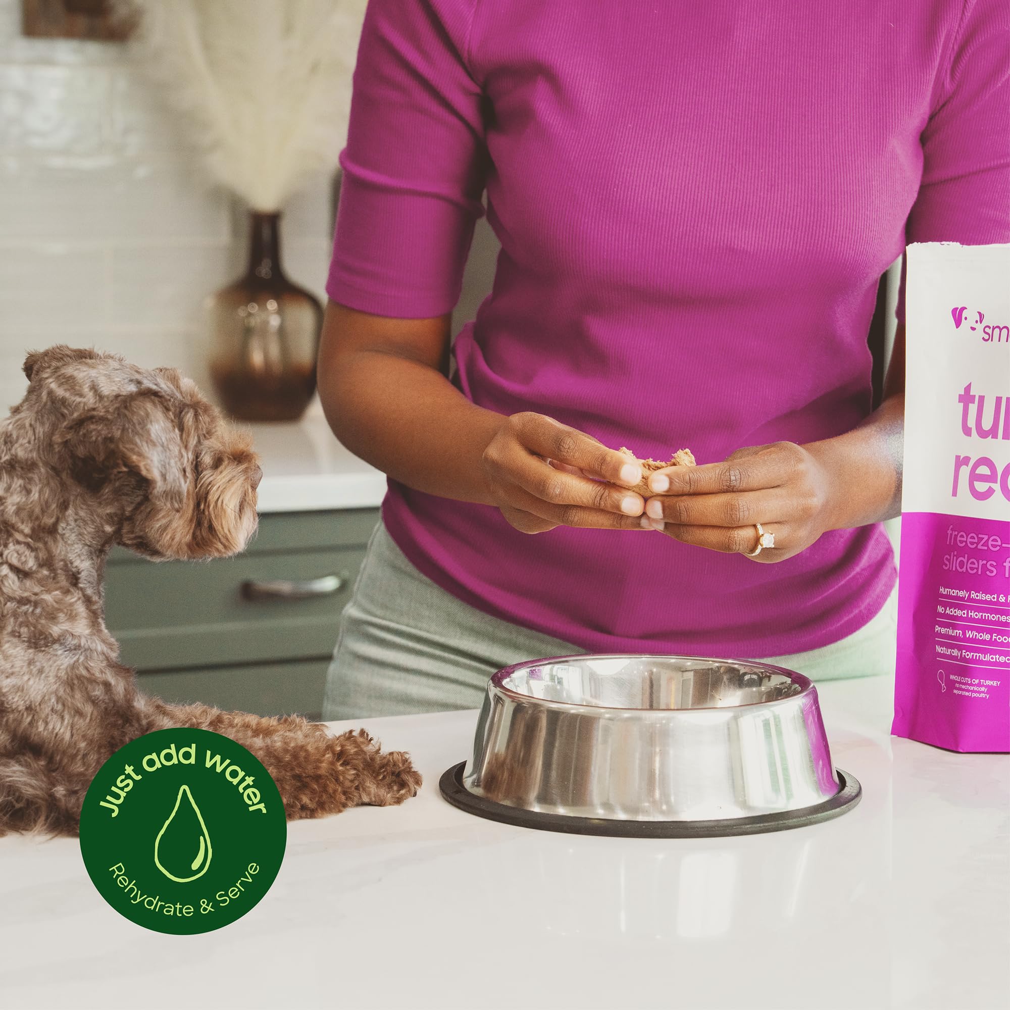 Smallbatch Pets una sola proteína de cerdo para digestión estable.
