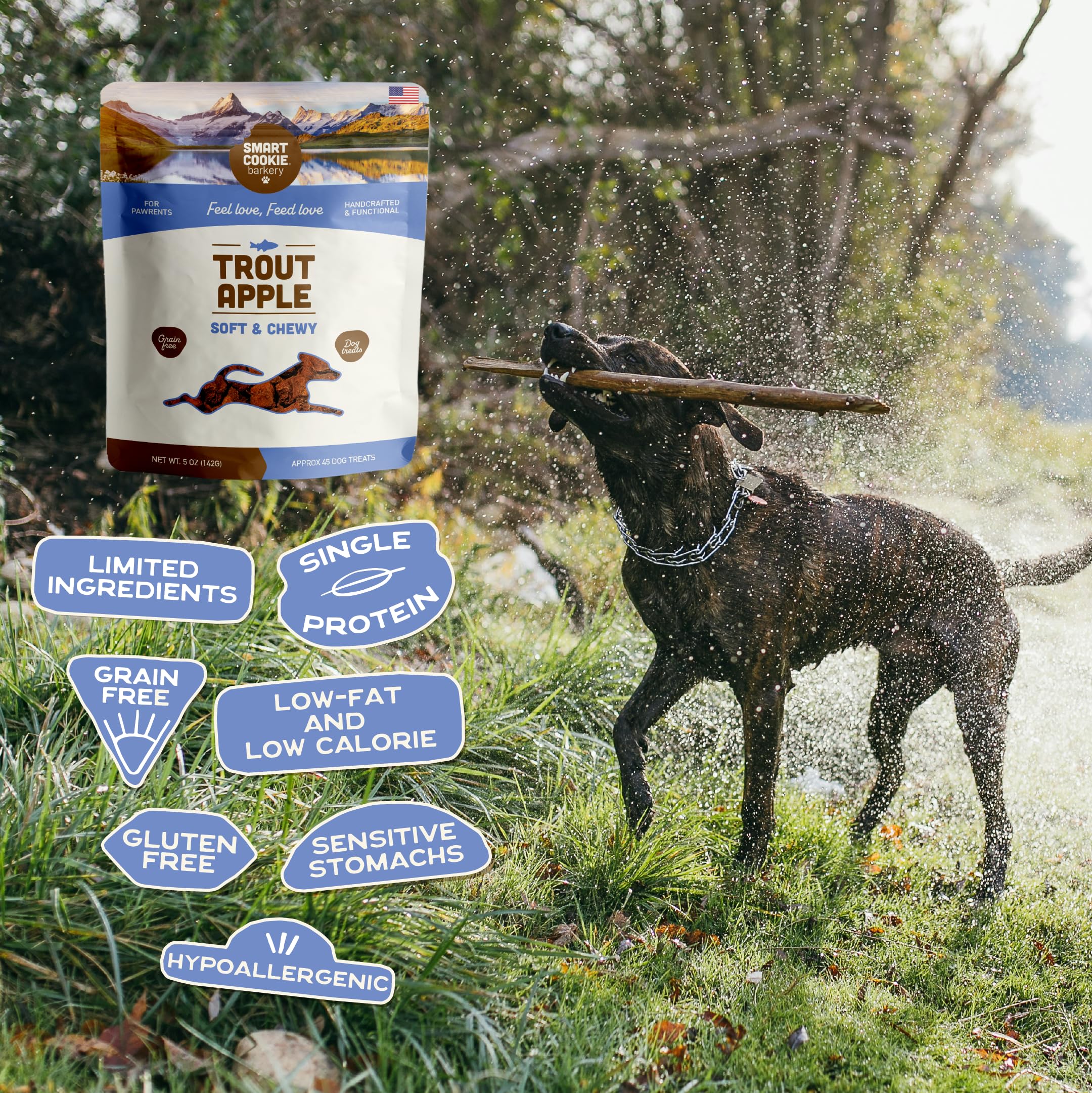Smart Cookie golosinas para alergias en perros sin granos