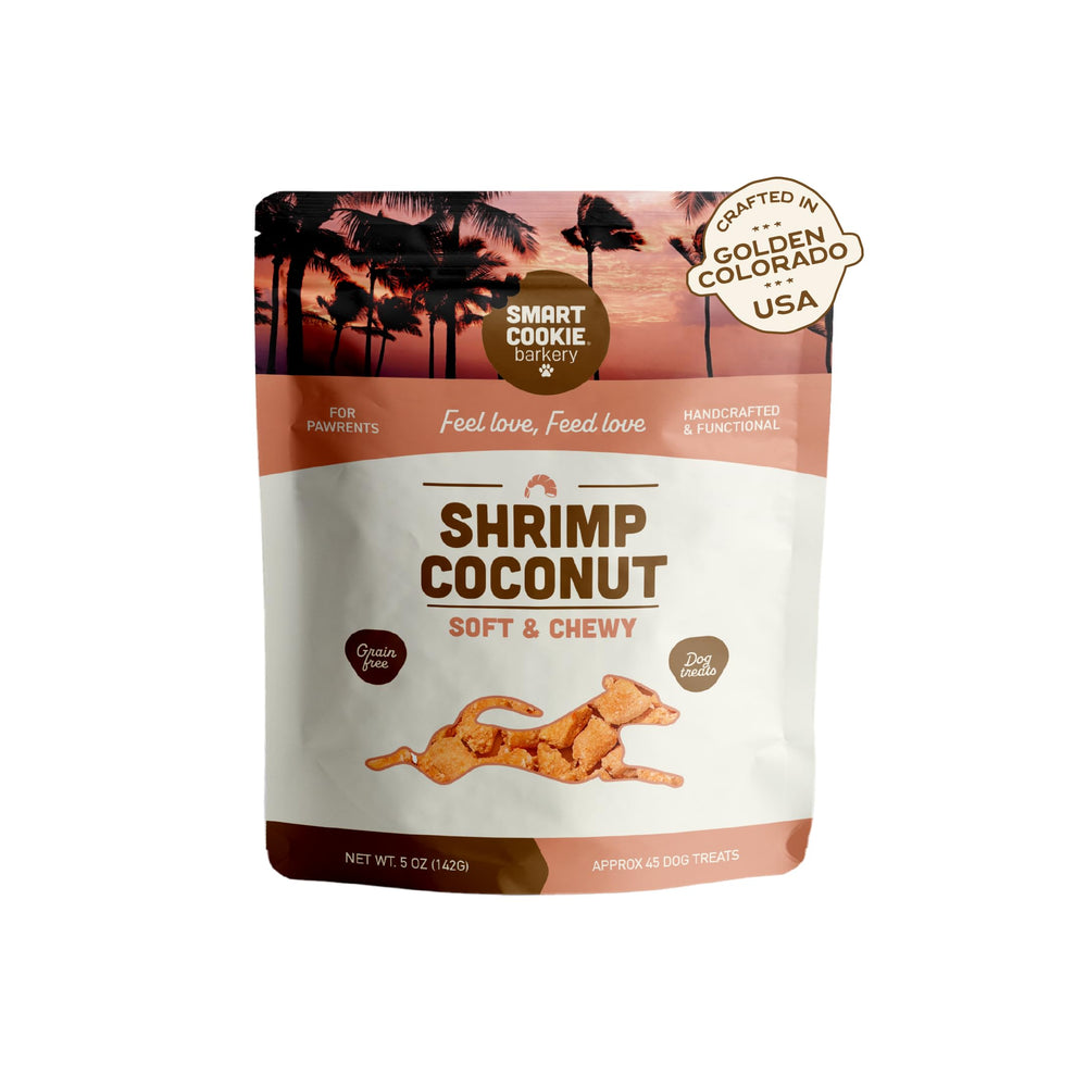 Smart Cookie bocaditos suaves camarón coco 5oz: premio sabroso para entrenamiento diario