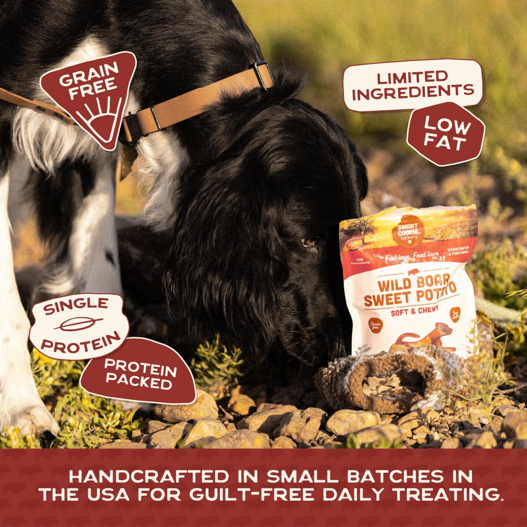 Smart Cookie golosinas sin trigo; opción sin granos para perros.