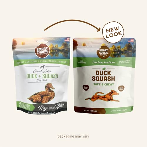 Smart Cookie premio delicioso de pato-calabaza para perros exigentes.
