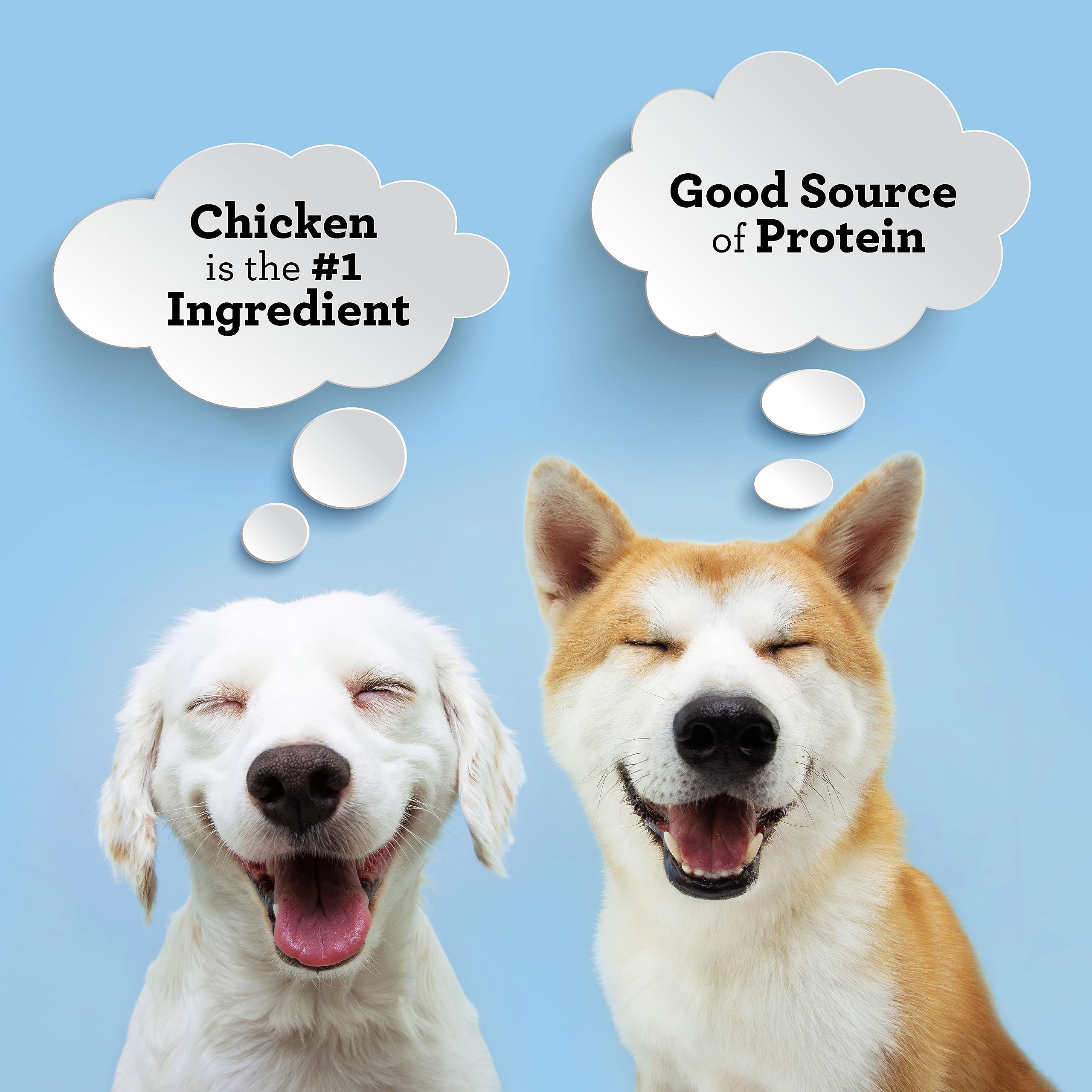 SmartBones Anillos de proteína con pollo real y batata, fuente de proteína para perros