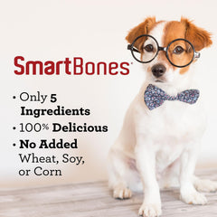 SmartBones Anillos de proteína con pollo sin trigo y sin soja, opción segura
