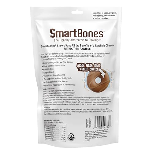 SmartBones Donas horneadas con ingredientes reales para tu perro
