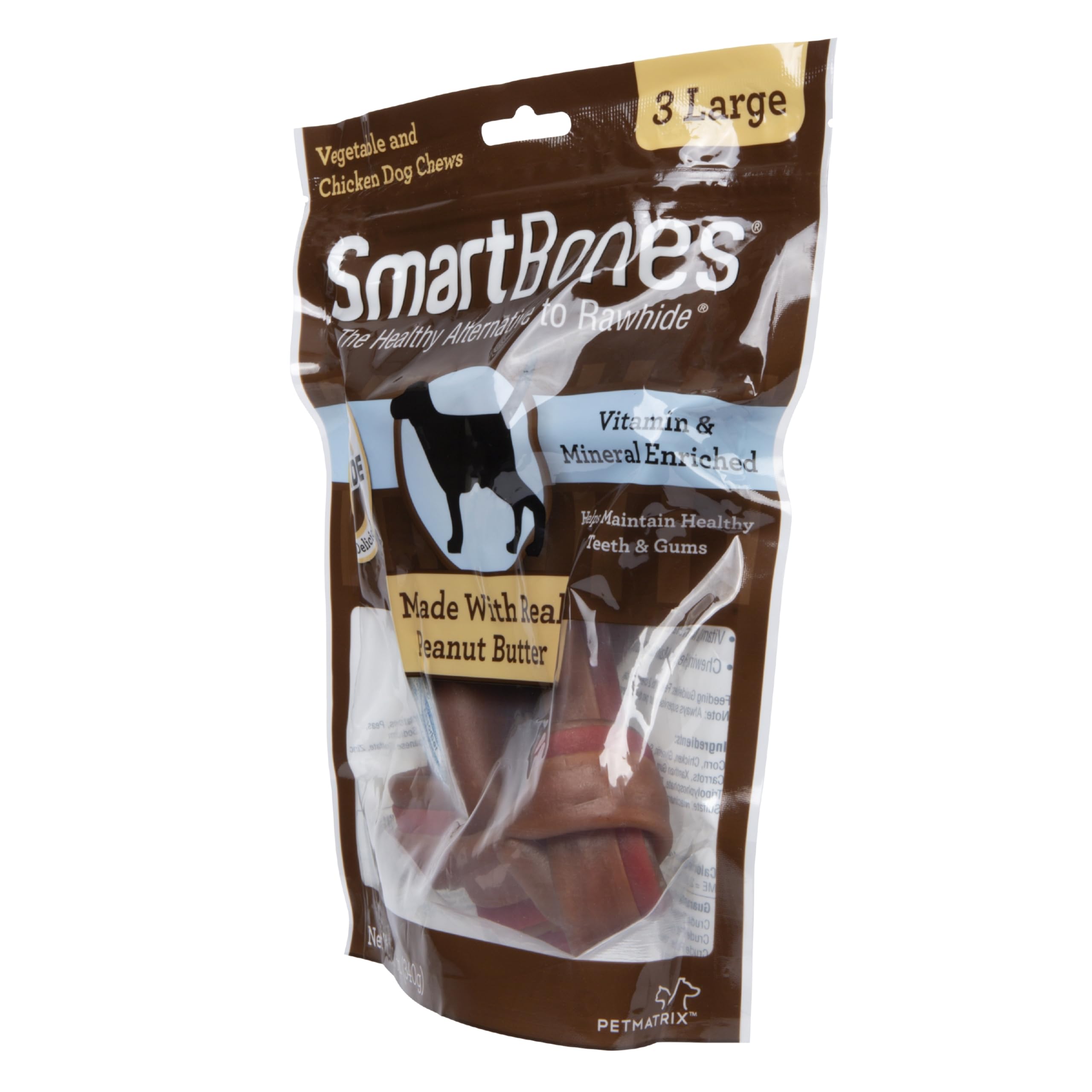 SmartBones enriquecidos con vitaminas y minerales, apoyo nutricional diario.