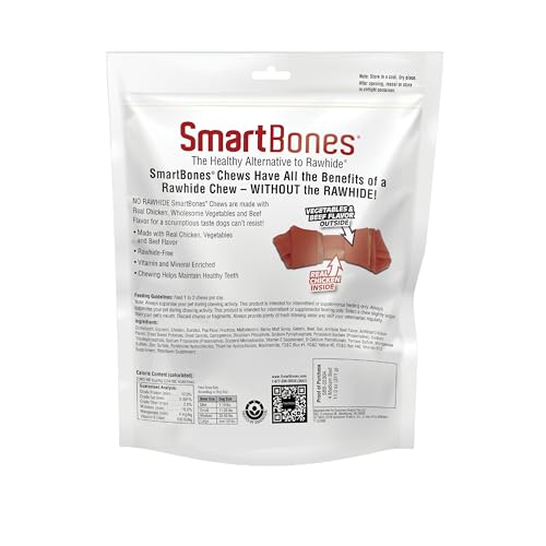 SmartBones Hueso Mediano sin Cueros para masticar seguro.