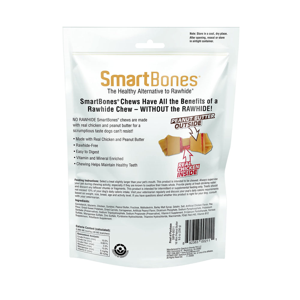 SmartBones Huesos Mini con mantequilla de cacahuete sabor irresistible