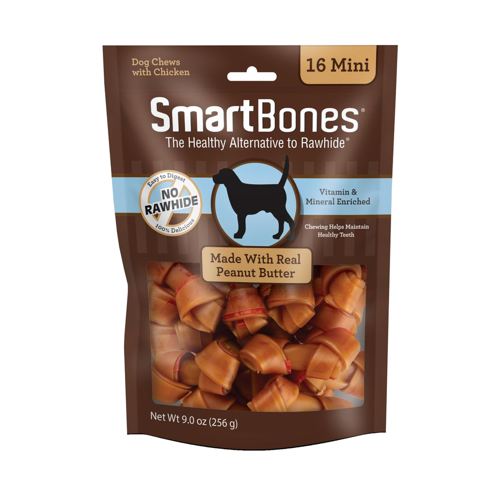 SmartBones Huesos Mini sin cuero crudo para masticar de forma segura