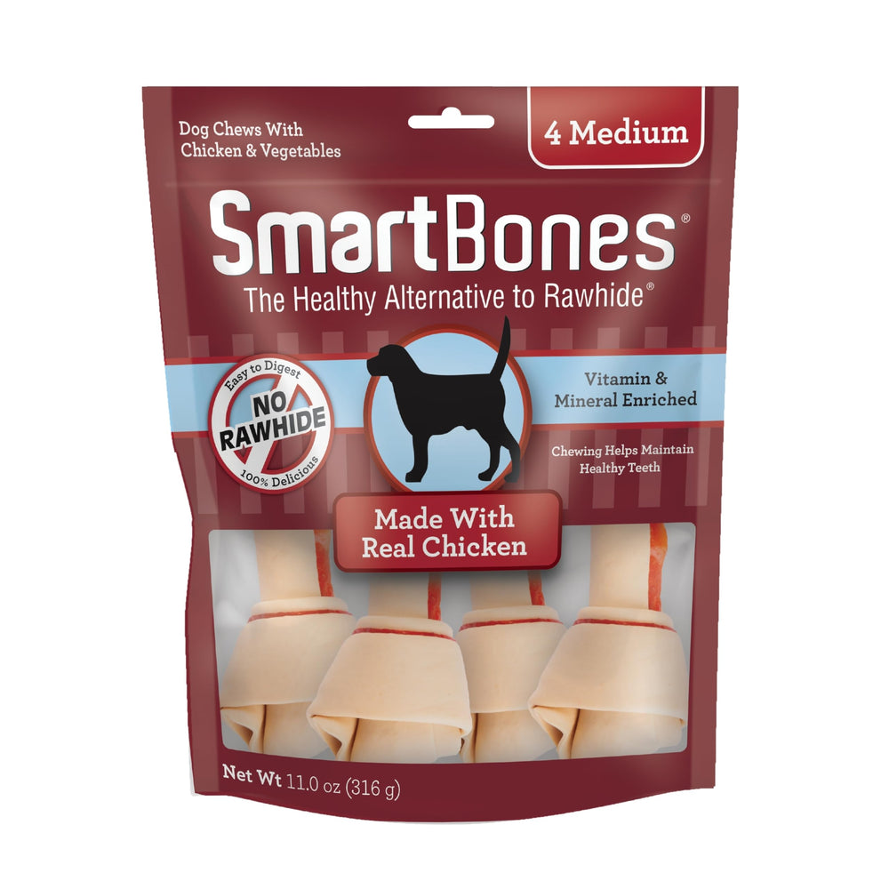 SmartBones masticables sin cuero crudo con carne real para masticar