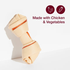 SmartBones Mini Huesos de Pollo Real, masticación sin cuero crudo para dientes sanos.