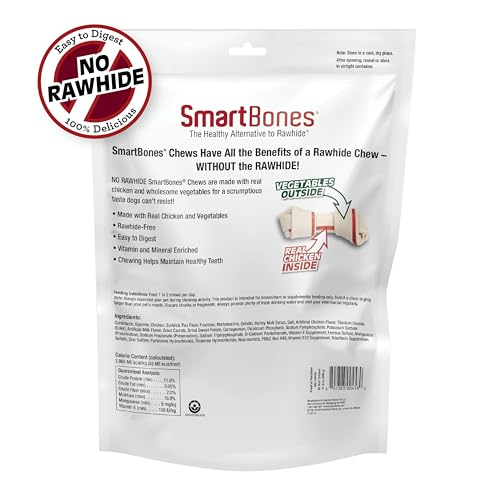 SmartBones Mini Huesos Pollo Real, seguro y conveniente para supervisión al masticar.