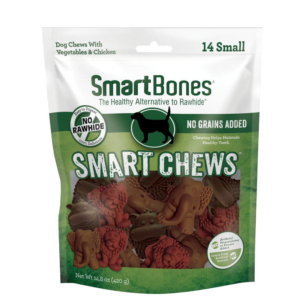 SmartBones premios en formas safari para perros curiosos