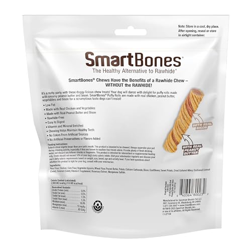 SmartBones Puffy Rolls: textura cremosa, perfecto para masticar.