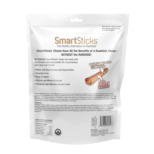 SmartSticks SmartBones con envoltura de verduras y pollo real para digestión suave.