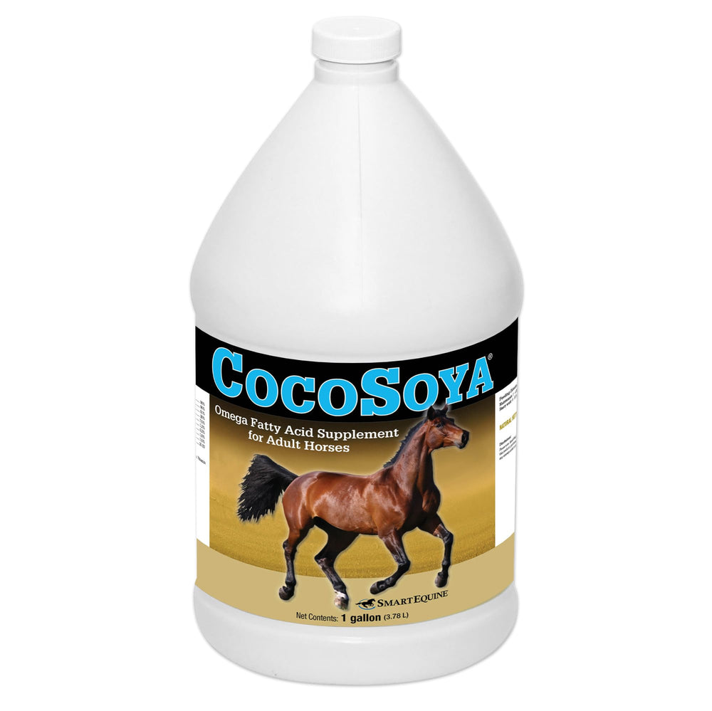 SmartEquine CocoSoya Oil: vertido del aceite para nutrir el pelaje y obtener brillo saludable