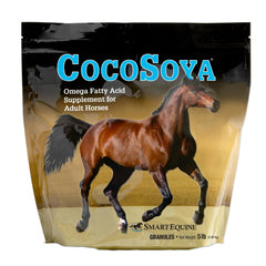 SmartEquine CocoSoya Granular en tazón, brillo del pelaje más vibrante.