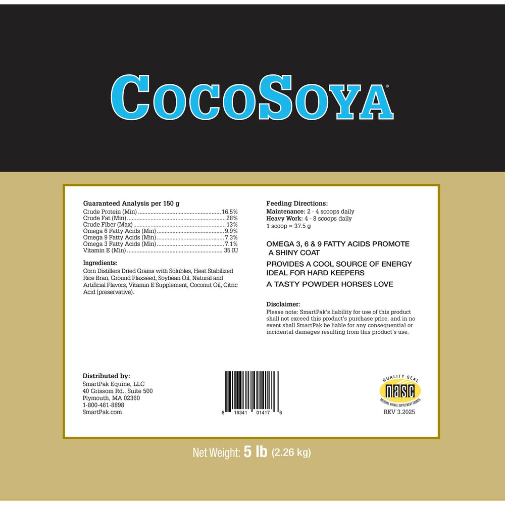SmartEquine CocoSoya Granular sobre la piel del caballo, piel sana.