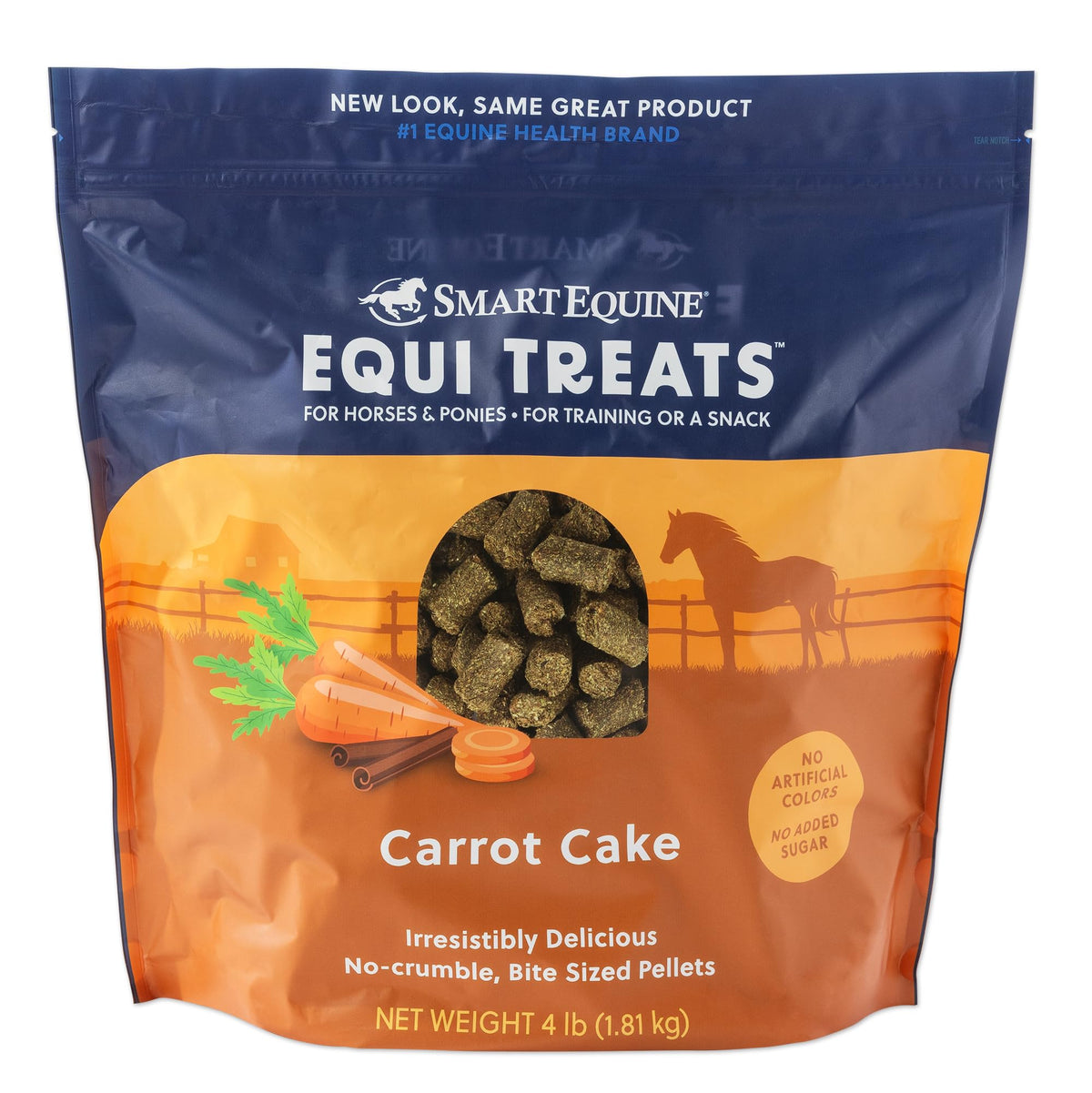 SmartEquine Equi Treats con base de alfalfa y remolacha, snack de alta fibra para caballos