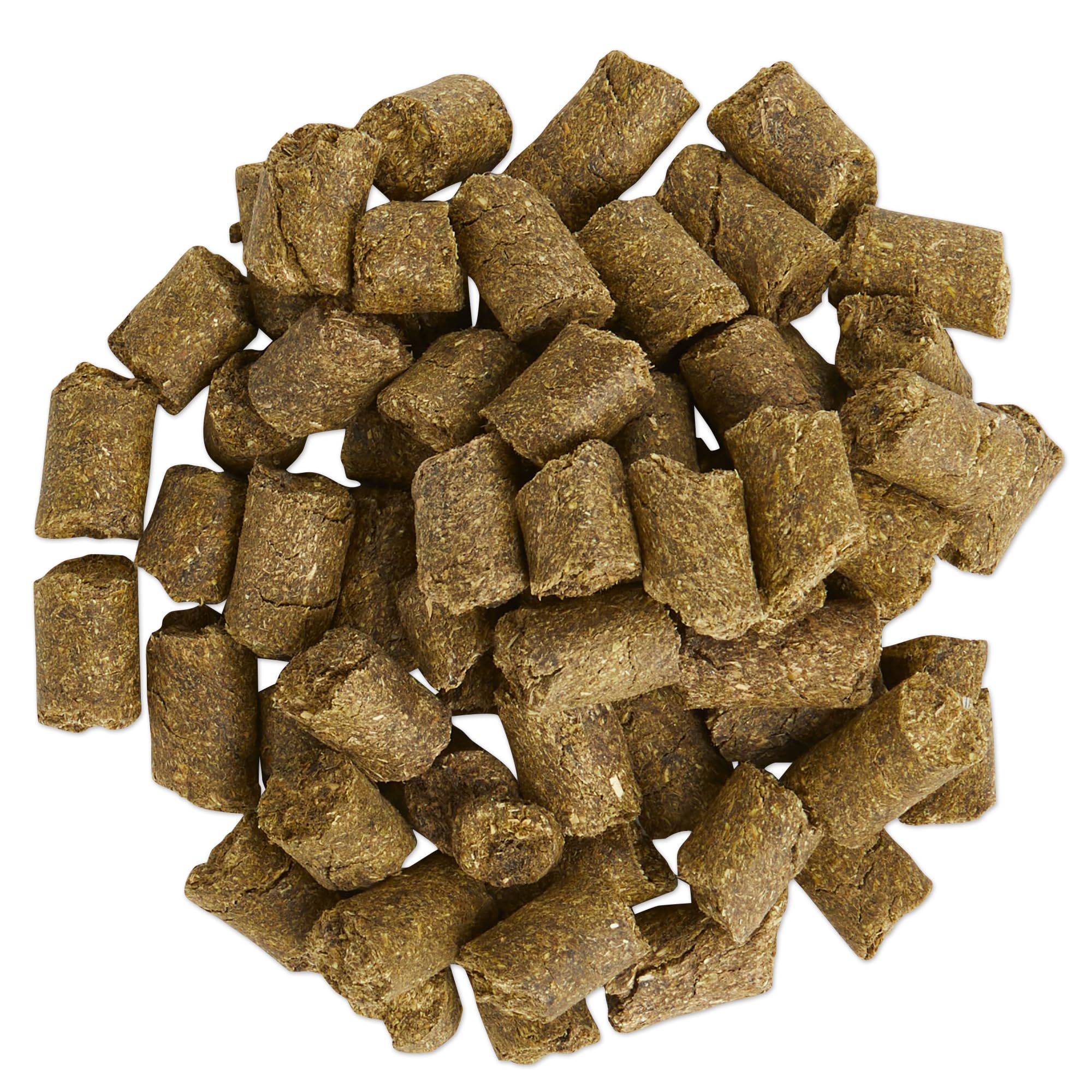 SmartEquine Equi Treats, ingredientes de heno de timoteo y harina de girasol, snack alto en fibra.