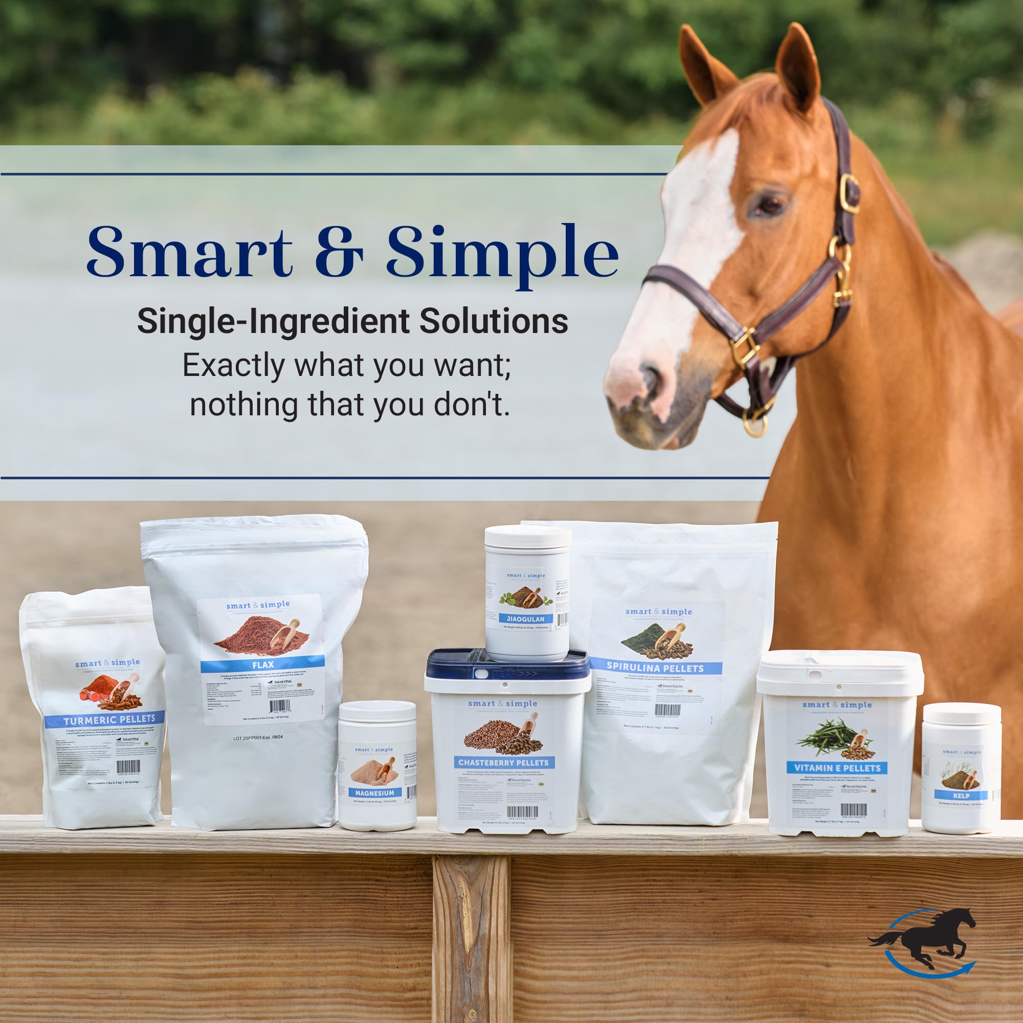 SmartEquine Magnesium - envase con cierre seguro para almacenamiento.
