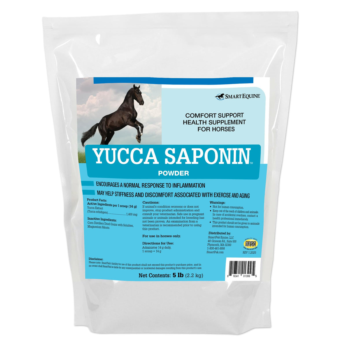 SmartEquine Yucca Saponin para caballos: botella para apoyo diario de movilidad y comodidad.