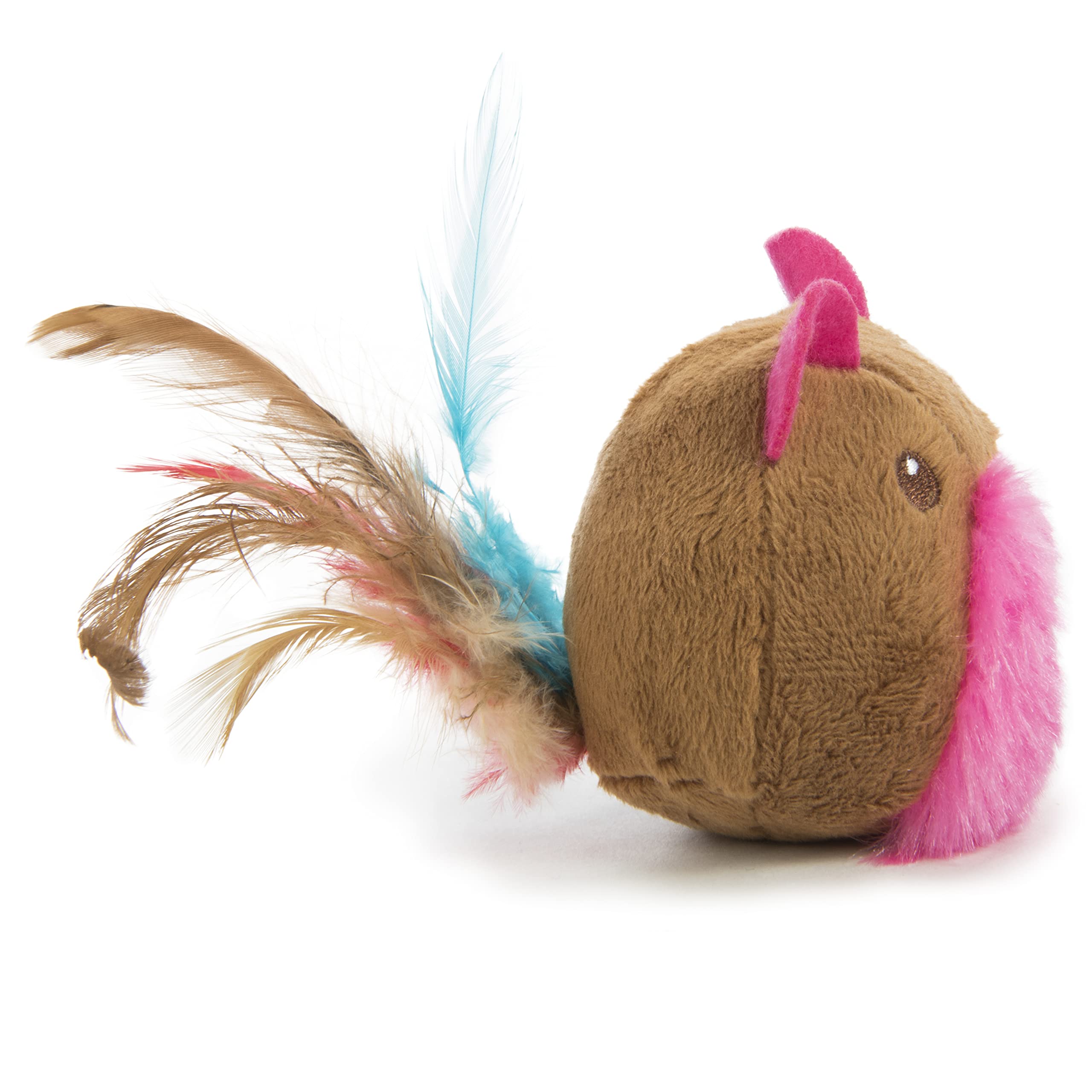 SmartyKat Chit Chatter con plumas reales para estimular la caza
