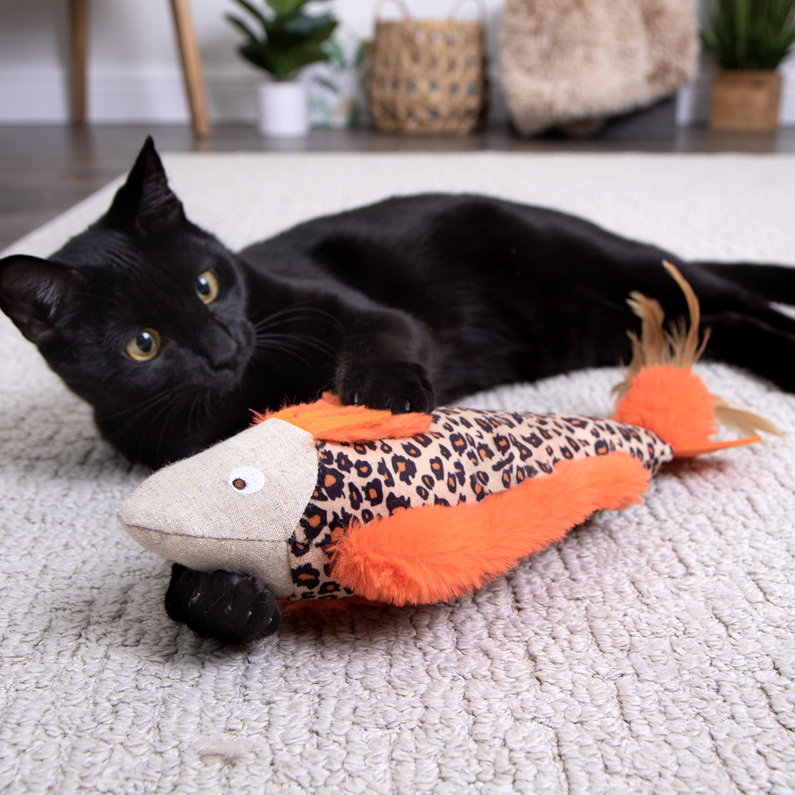 HappyNip Fin Frenzy con Silvervine y Catnip para excitación suave