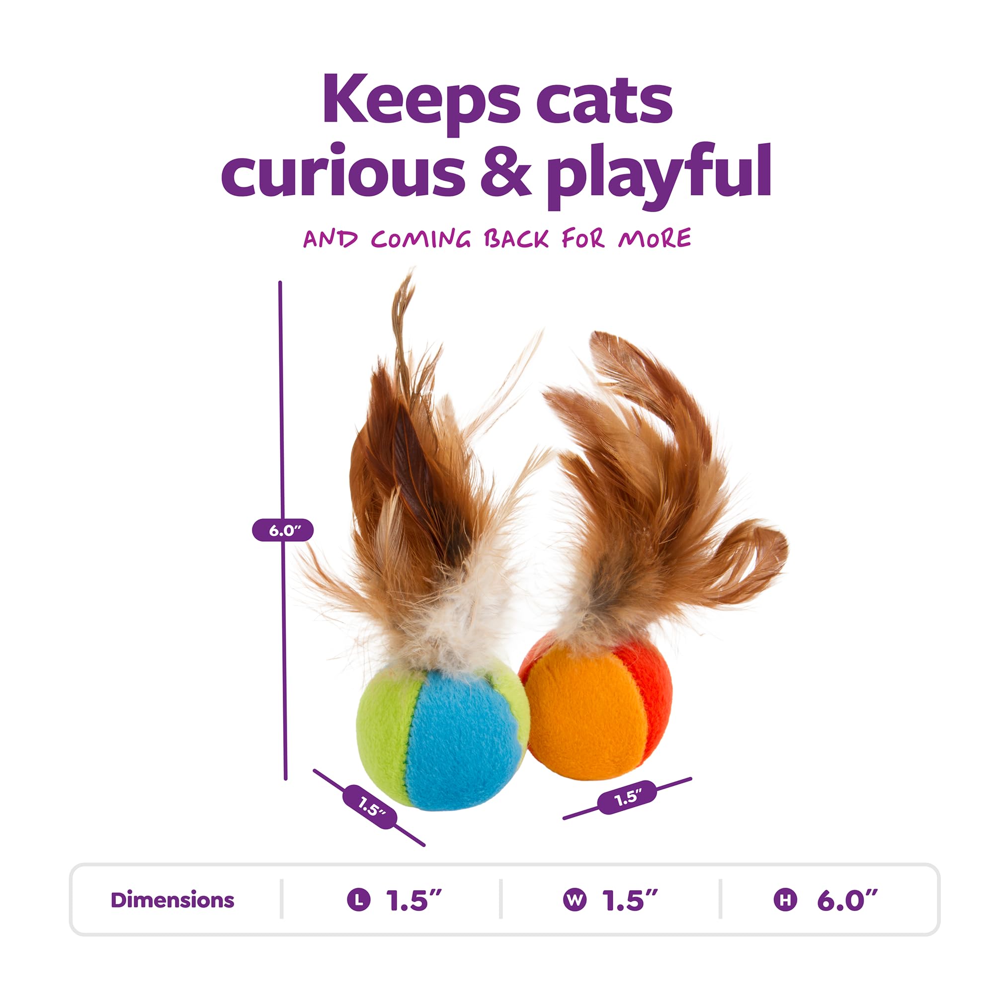Juguete de bola SmartyKat para gatos, movimiento estimulante.