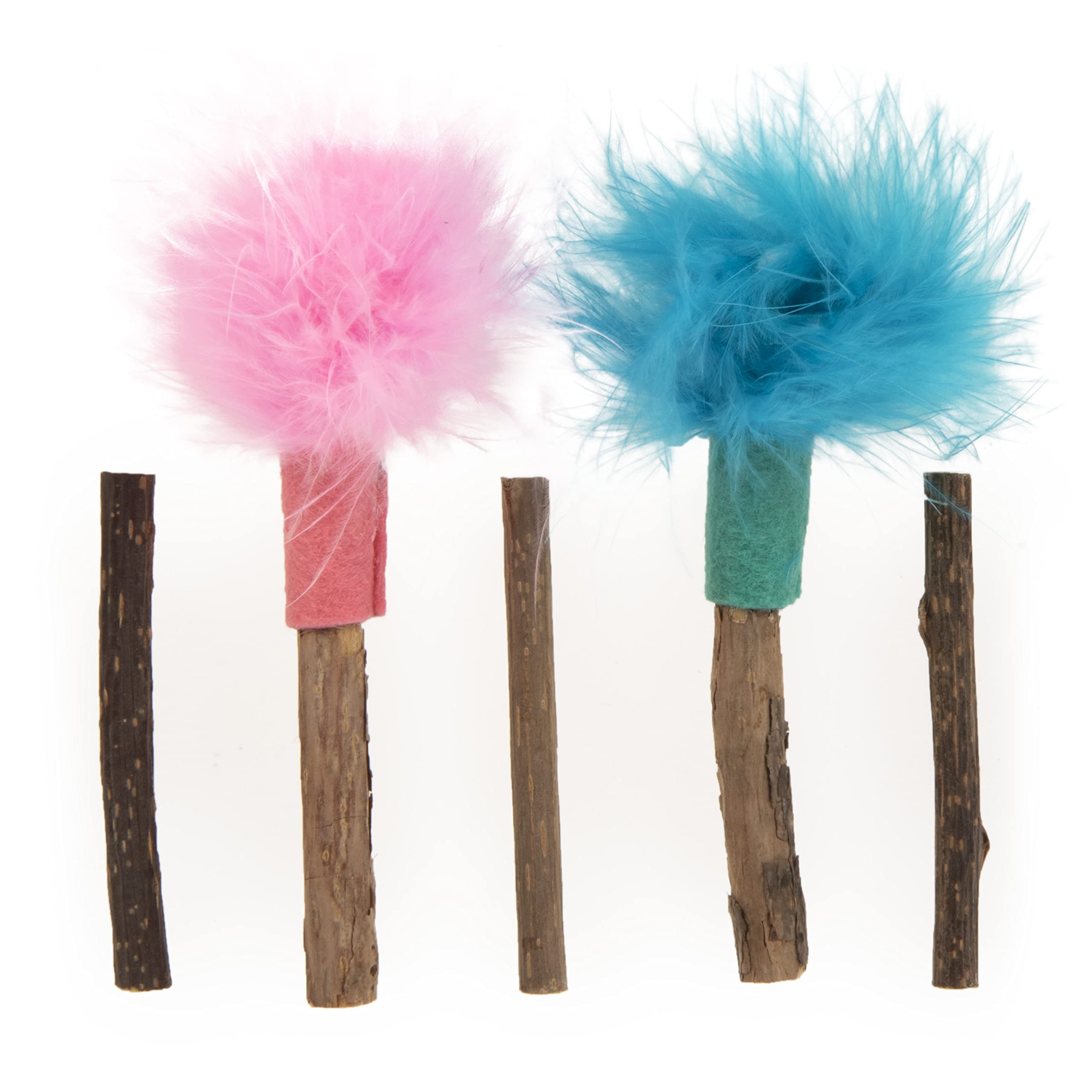 SmartyKat Silly Silver Stix: palitos con plumas para mayor diversión felina.
