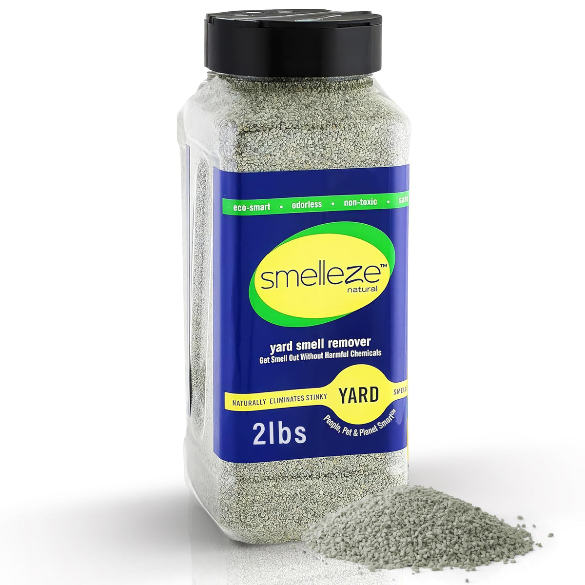 Smelleze eliminador de olor exterior en granulado para patios y jardines.
