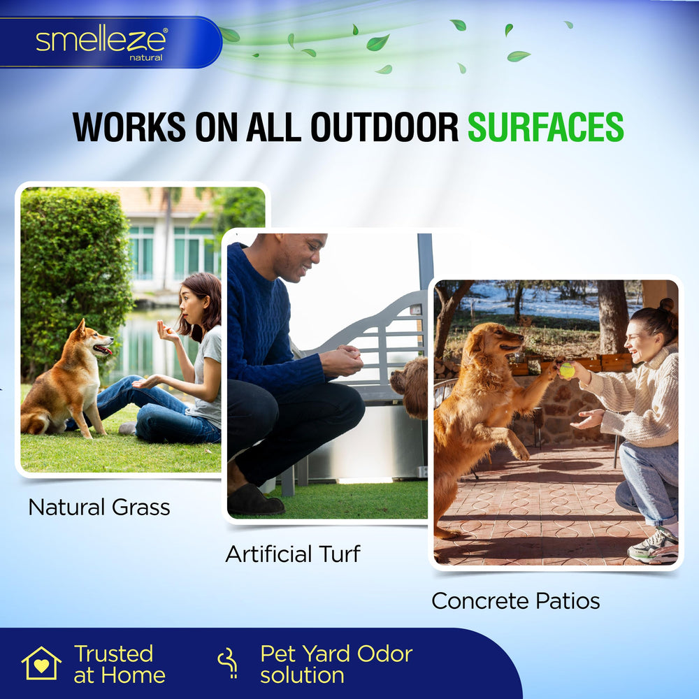 Smelleze seguro para mascotas y plantas en áreas al aire libre.