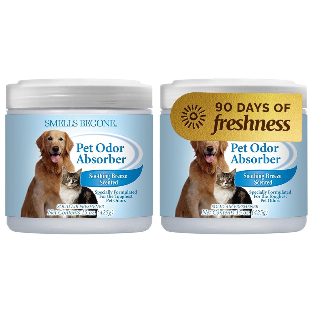 SMELLS BEGONE gel ofrece cobertura amplia para olores de mascotas en casa