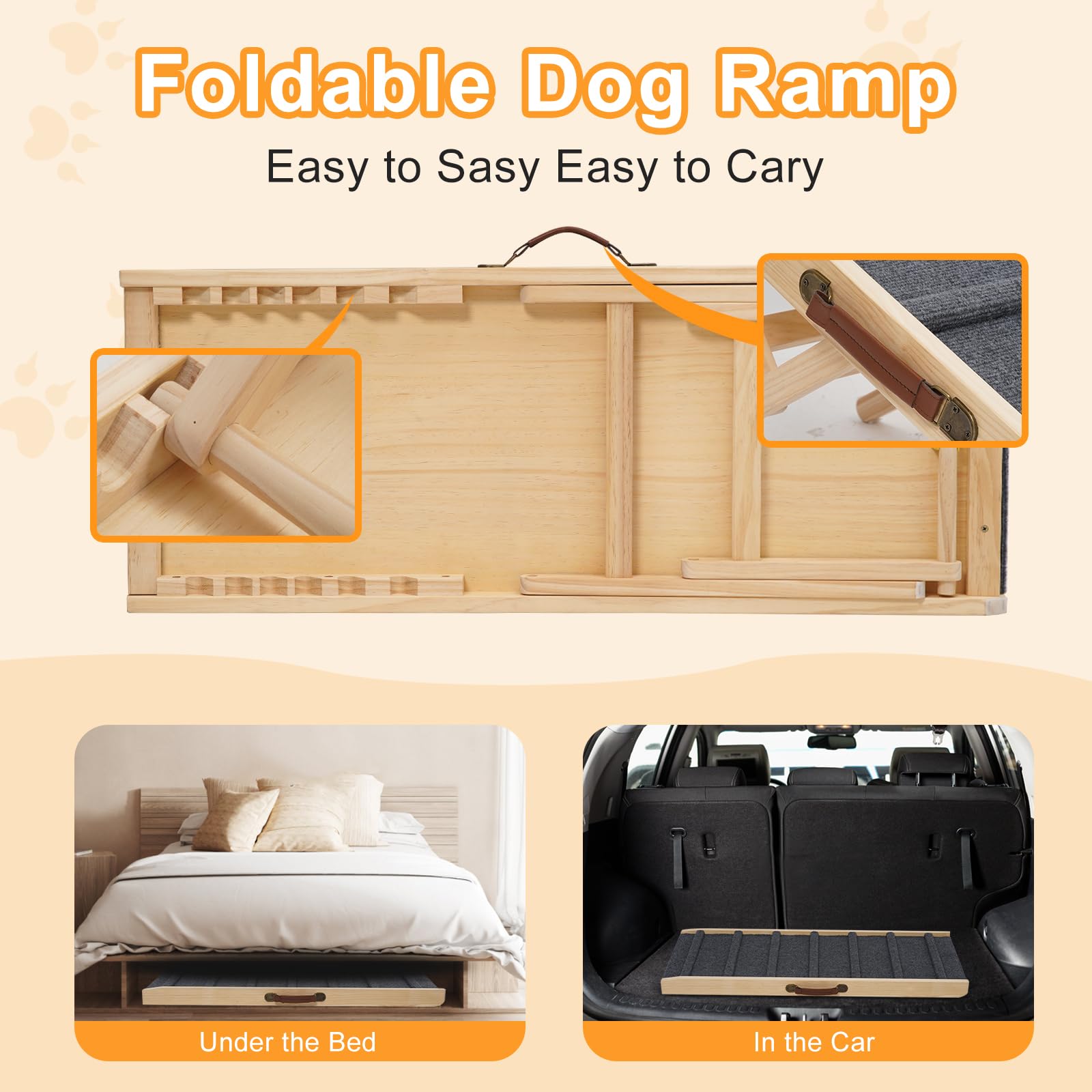 Smilebaby rampa para perro grande exterior con altura ajustable.