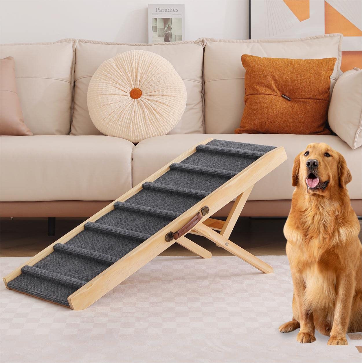 Smilebaby rampa para perro grande con superficie antideslizante para mayor seguridad.