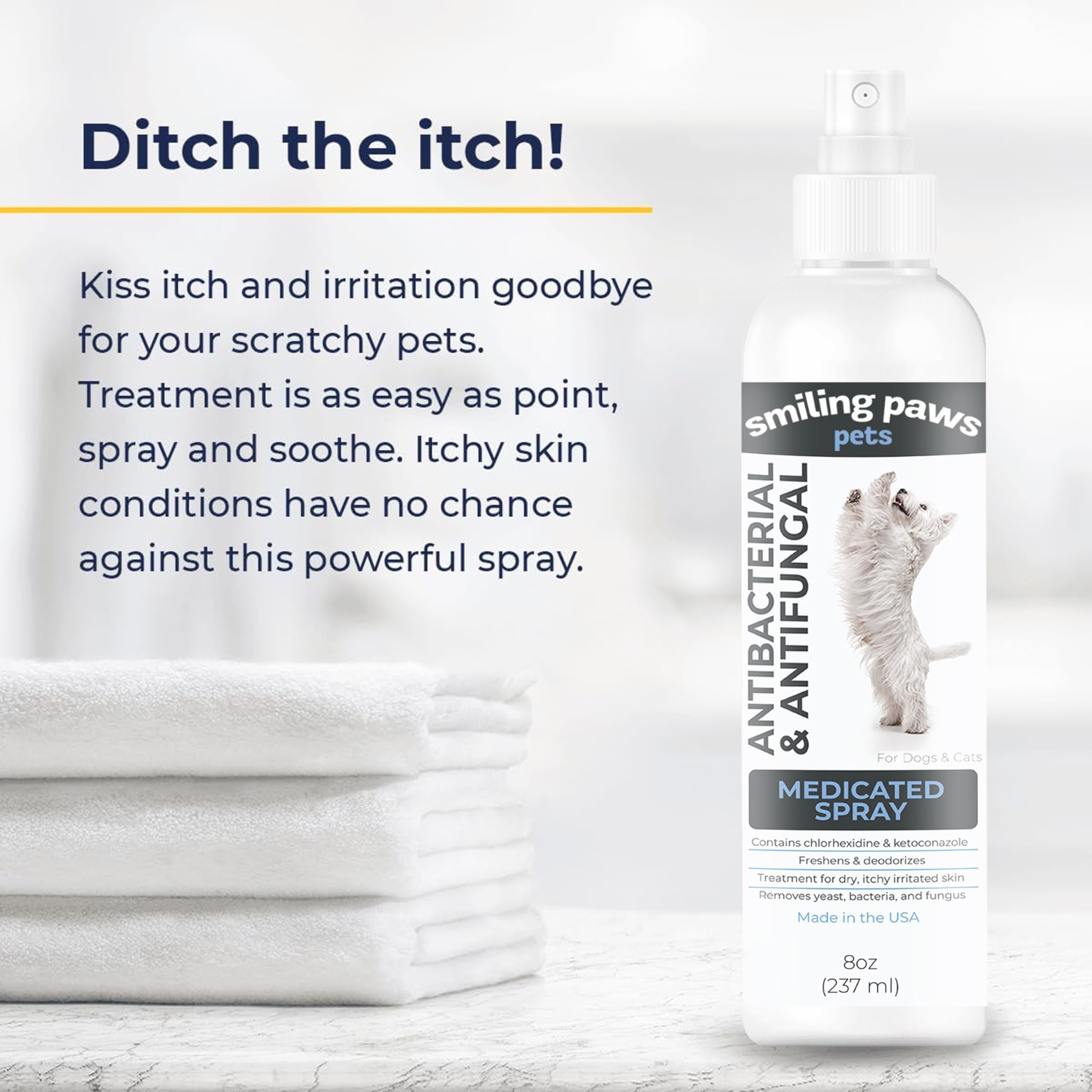 Smiling Paws Pets, cuidado de la piel para aliviar molestias leves.