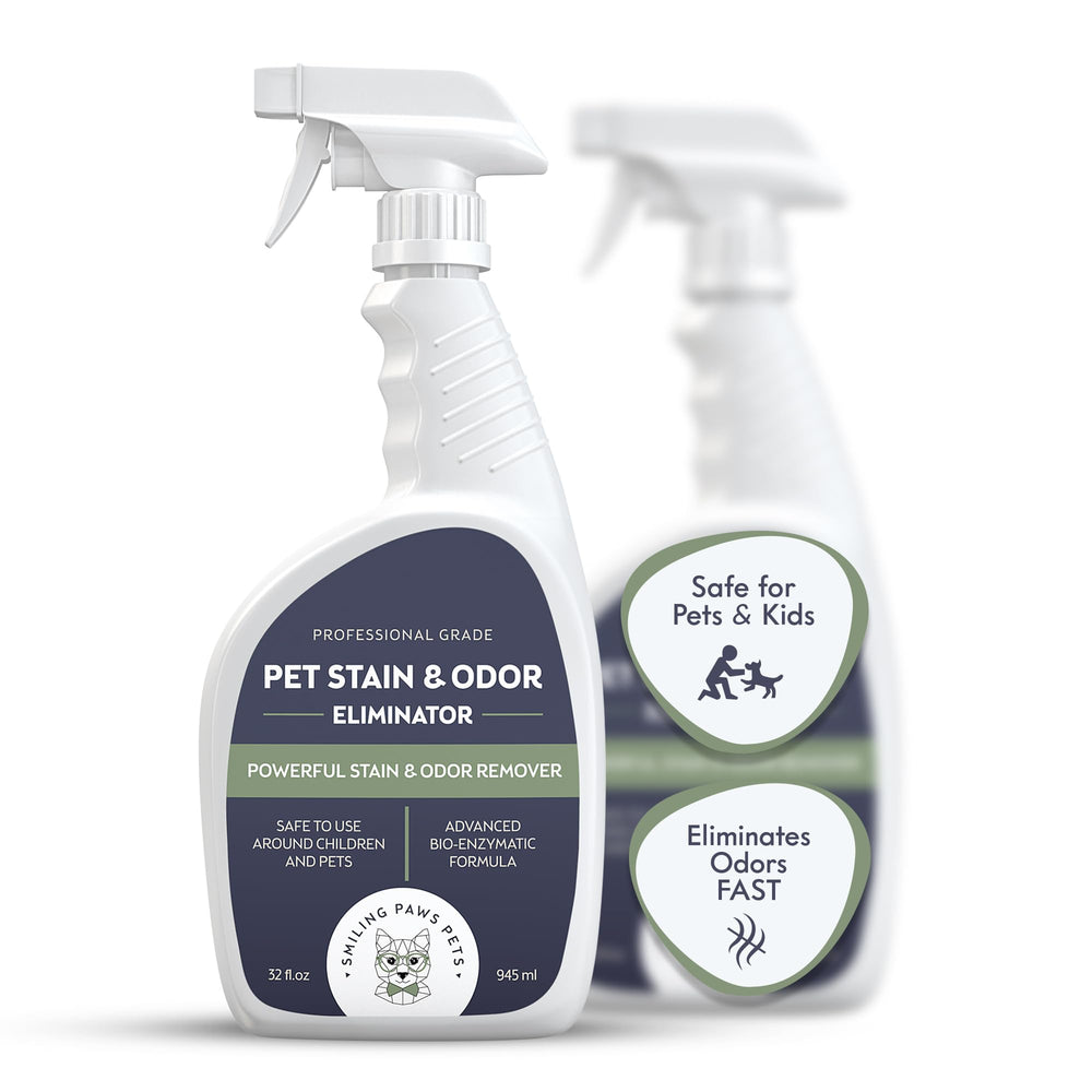 Smiling Paws Pets Eliminador de olor orina en bote neutraliza olores para un ambiente fresco.