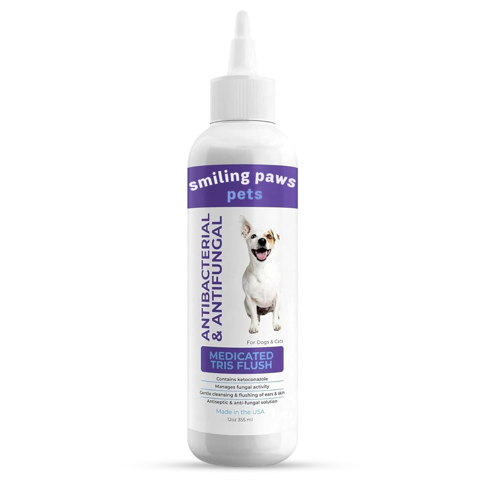 Producto de Estados Unidos para oídos de mascotas Smiling Paws Pets Tris Flush.