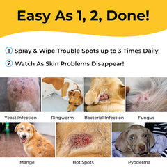 Smiling Paws Pets, uso para perros y gatos, cuidado rápido de irritaciones.