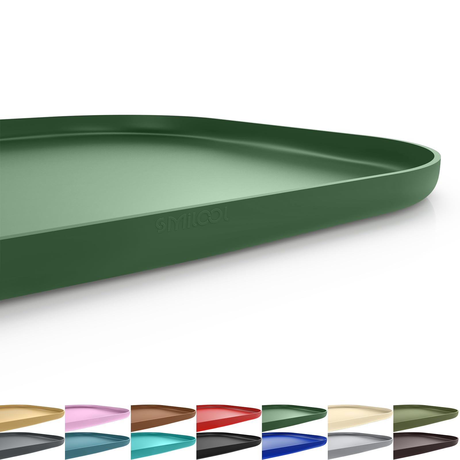 SMILOOL almohadilla para alimentos de mascotas con borde elevado ayuda a contener comida.