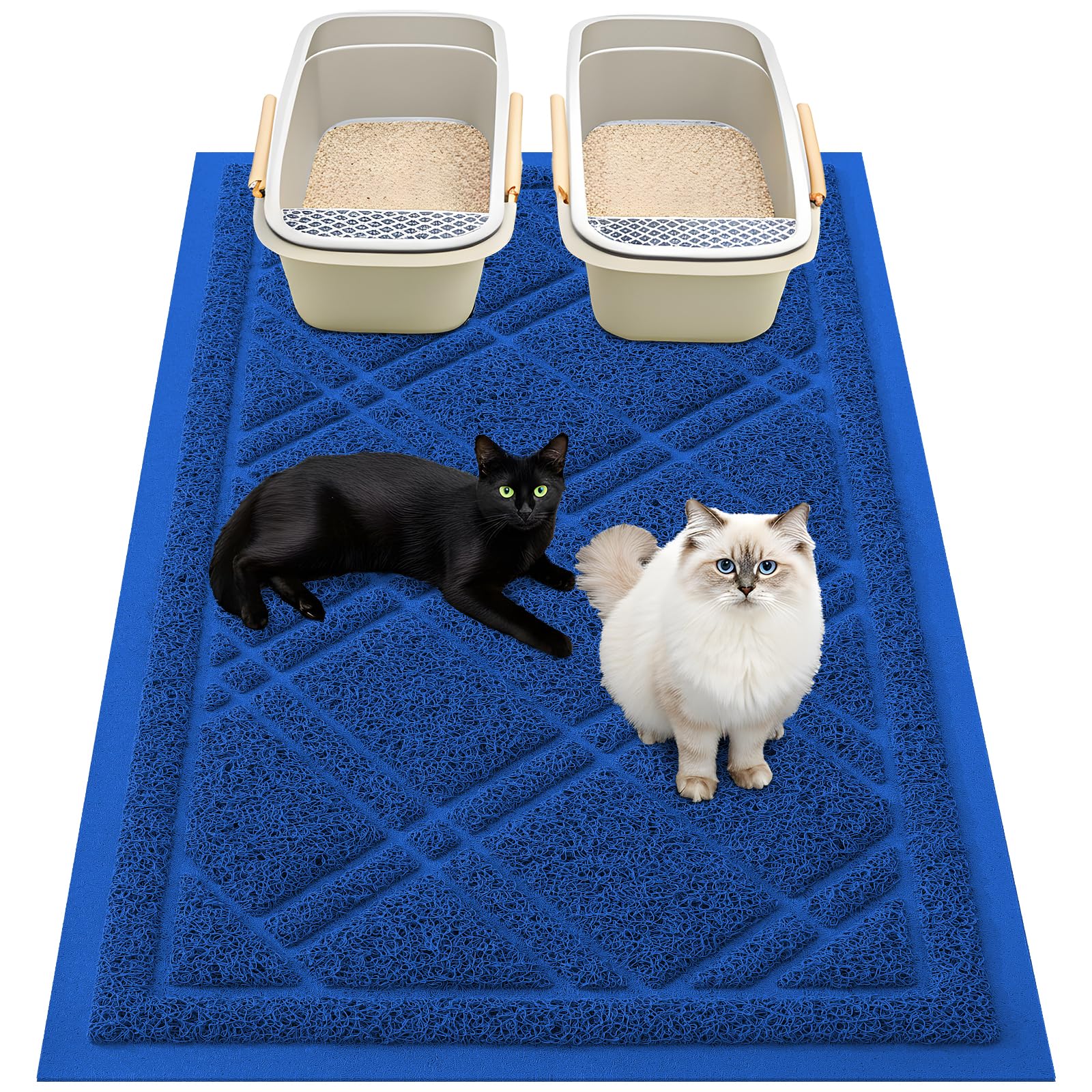 Smiry alfombra para arenero 47x32, base antideslizante evita movimientos.