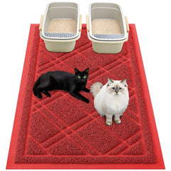 Smiry esterilla para arena de gato 47x32, rojo, con buena adherencia