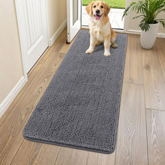 Smiry esterilla para puerta con patas mojadas en la entrada.