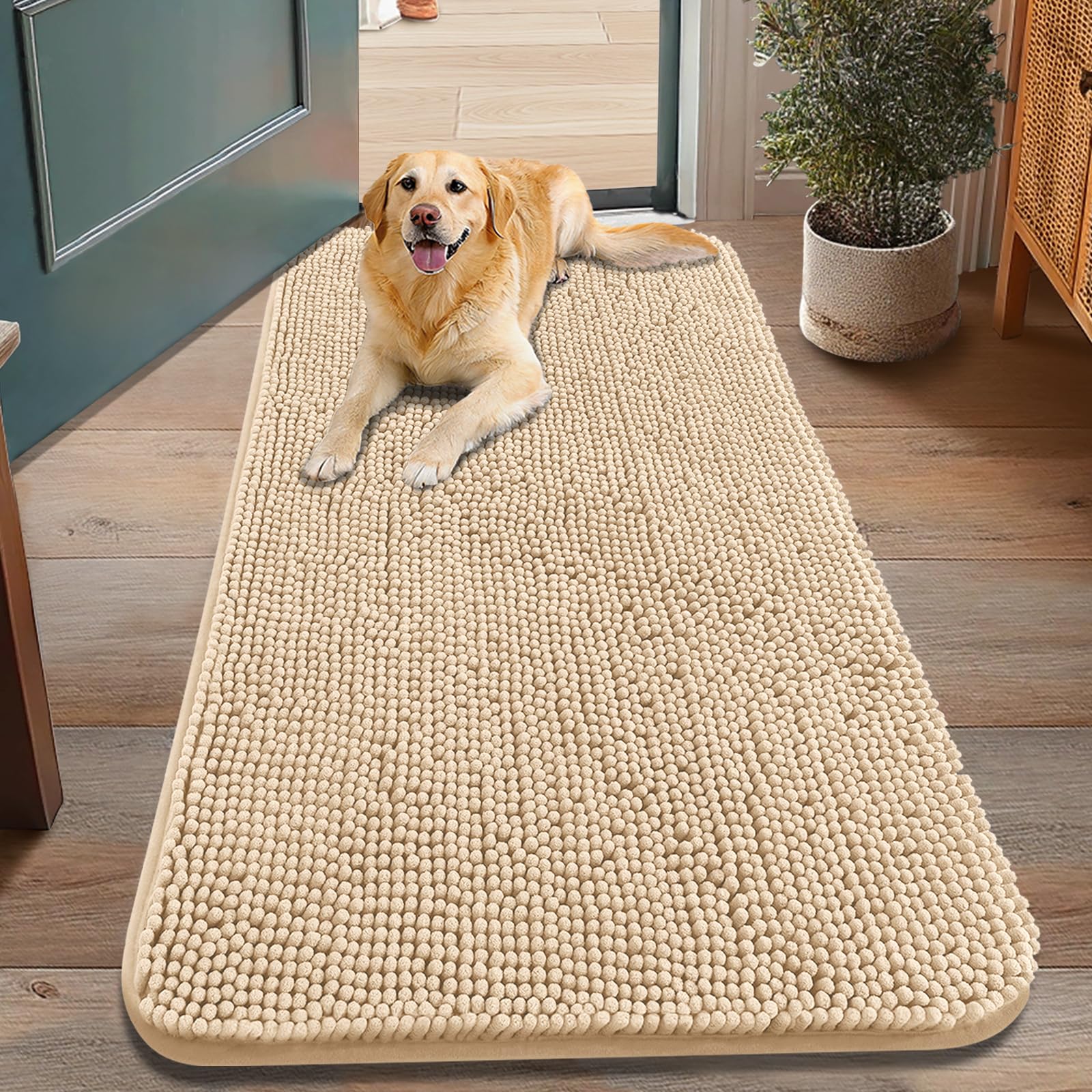 Smiry felpudo para patas absorbente en la entrada, mantiene seco el piso.