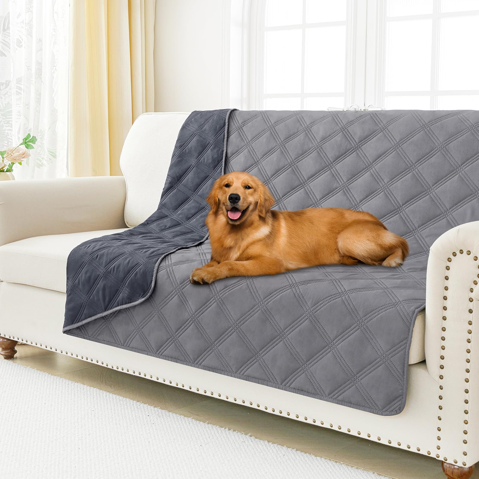 Funda impermeable Smiry para perros de 52x82, protege el sofá de líquidos.