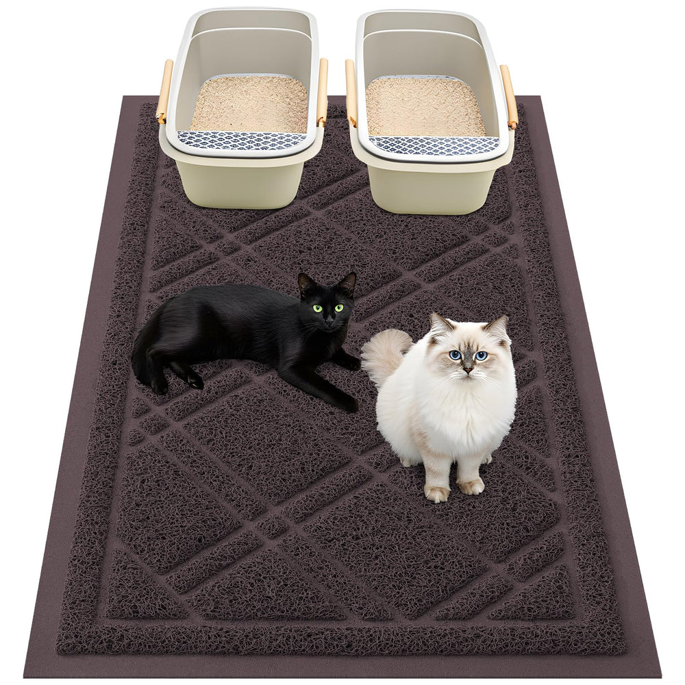 Smiry tapete para arena gato anti deslizante captura residuos y mantiene el suelo limpio.